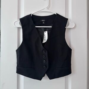 Nasty Gal Black Fitted Vest